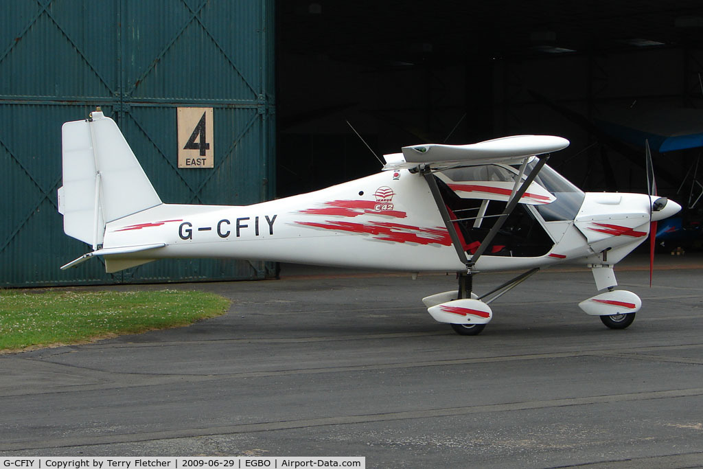 G-CFIY, 2008 Comco Ikarus C42 FB100 C/N 0804-6954, Ikarus C42 at Wolverhampton Business Airport