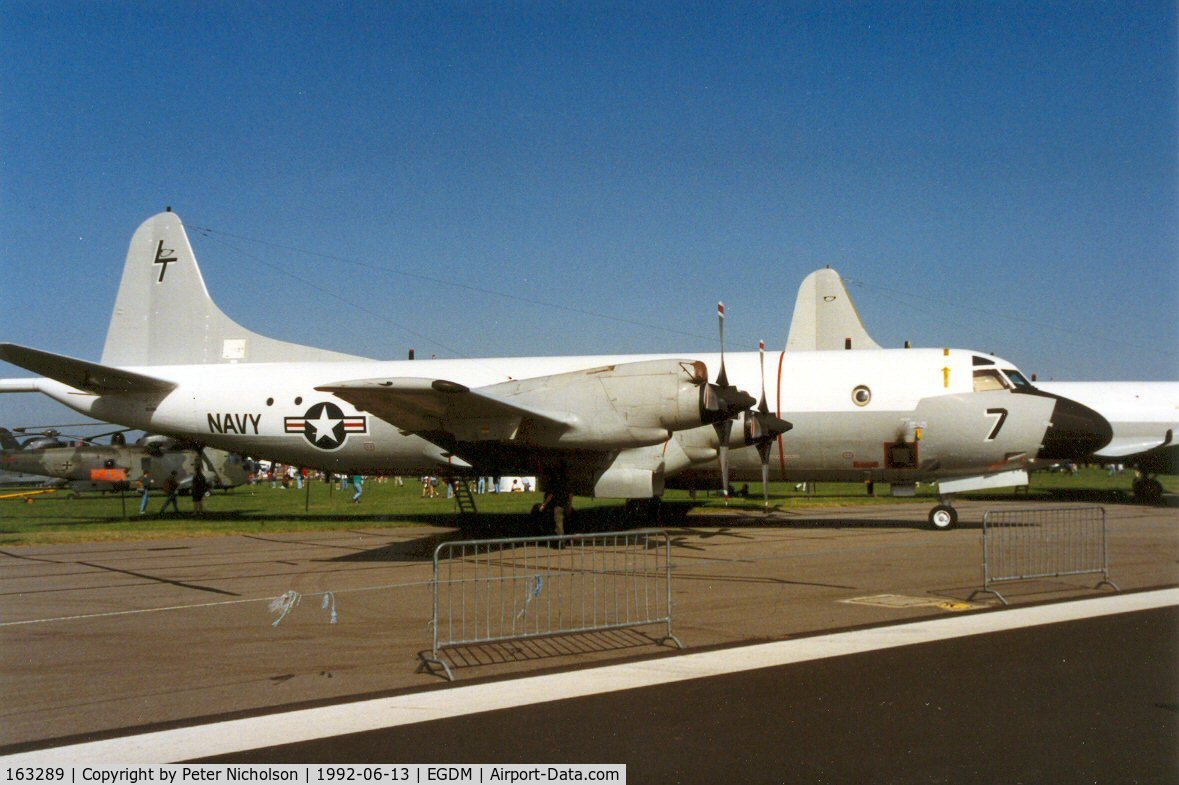163289, 1988 Lockheed P-3C Orion C/N 285G-5814, P-3C Orion of Patrol Squadron VP-62 at the 1992 Air Tattoo Intnl at Boscombe Down.