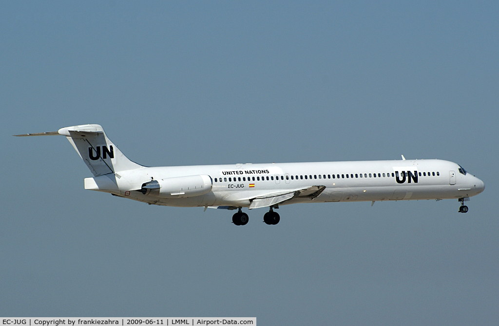 EC-JUG, 1989 McDonnell Douglas MD-83 (DC-9-83) C/N 49847, United Nations (Swiftair)