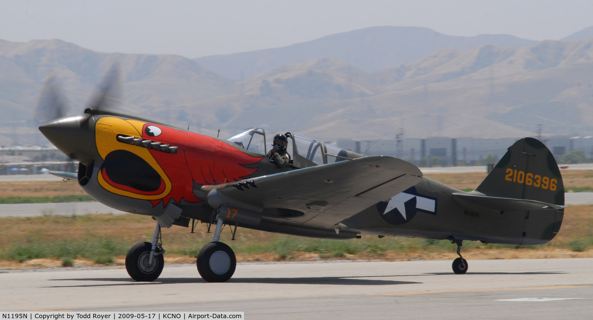 N1195N, 1942 Curtiss P-40N Warhawk C/N 130158, Chino Airshow 2009
