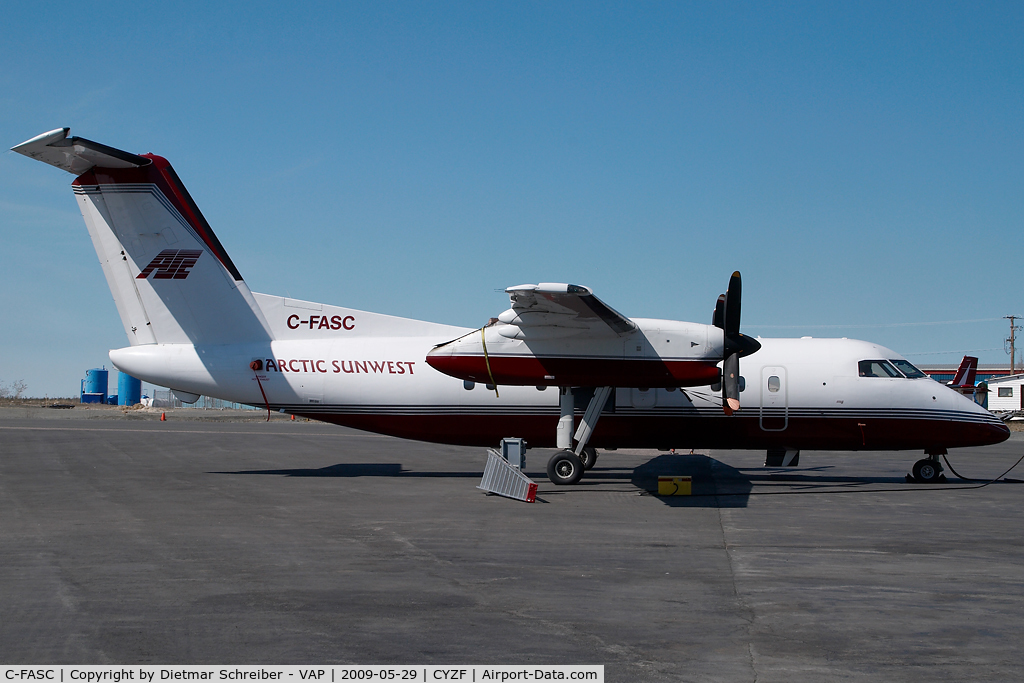 C-FASC, 1986 De Havilland Canada DHC-8-102 Dash 8 C/N 038, Arctic Sunwest Dash 8-100