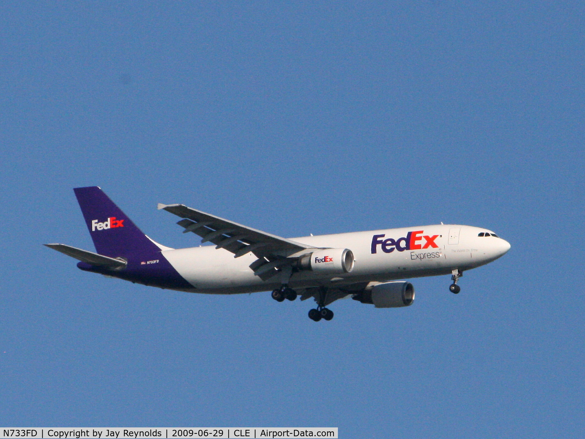 N733FD, 1993 Airbus A300B4-605R C/N 715, Fed EX AirBus Sunday Run into CLE