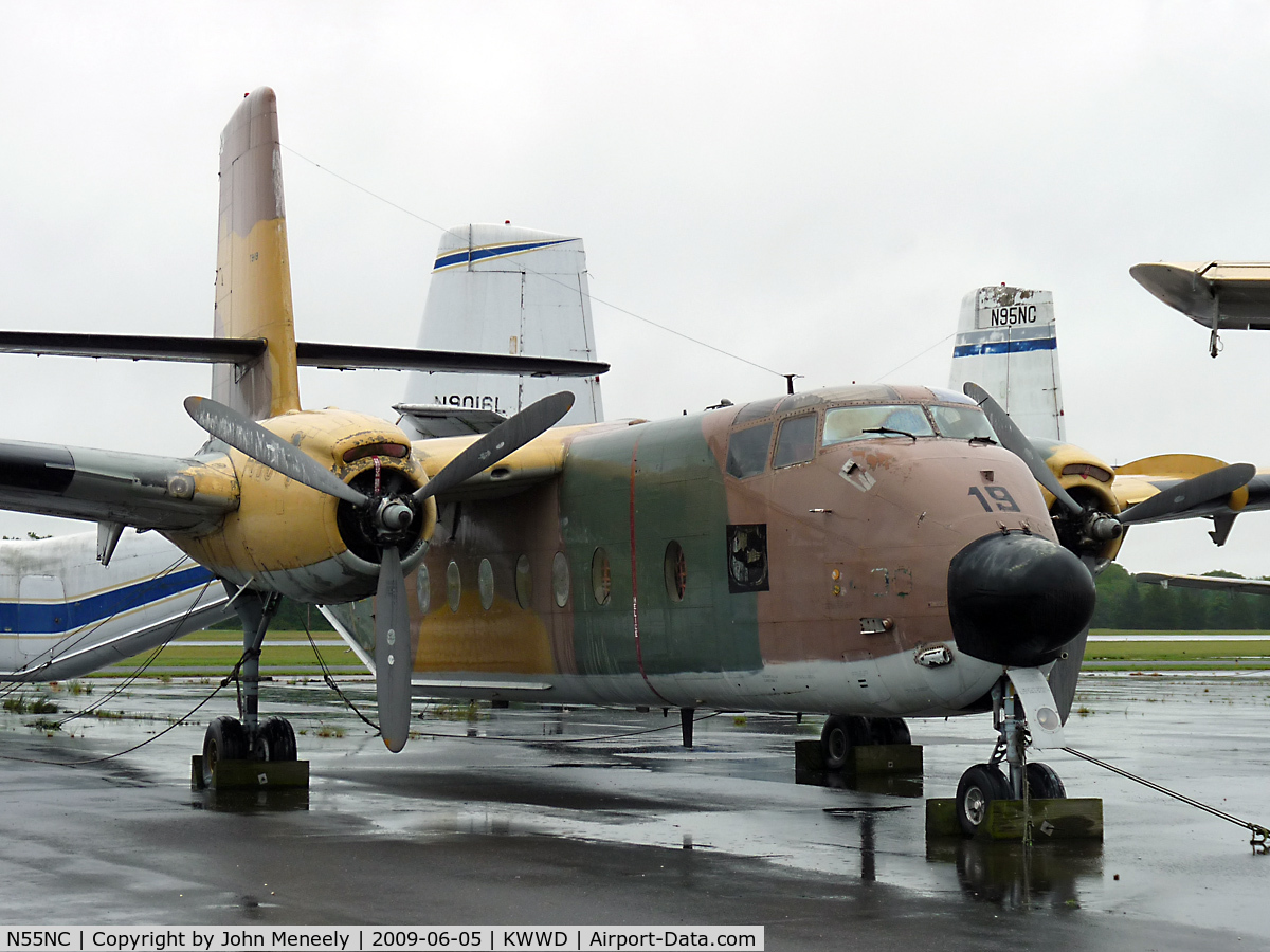 N55NC, De Havilland Canada DHC-4 Caribou C/N 61, An ex-Spanish AF Caribou on a very damp day at Cape May