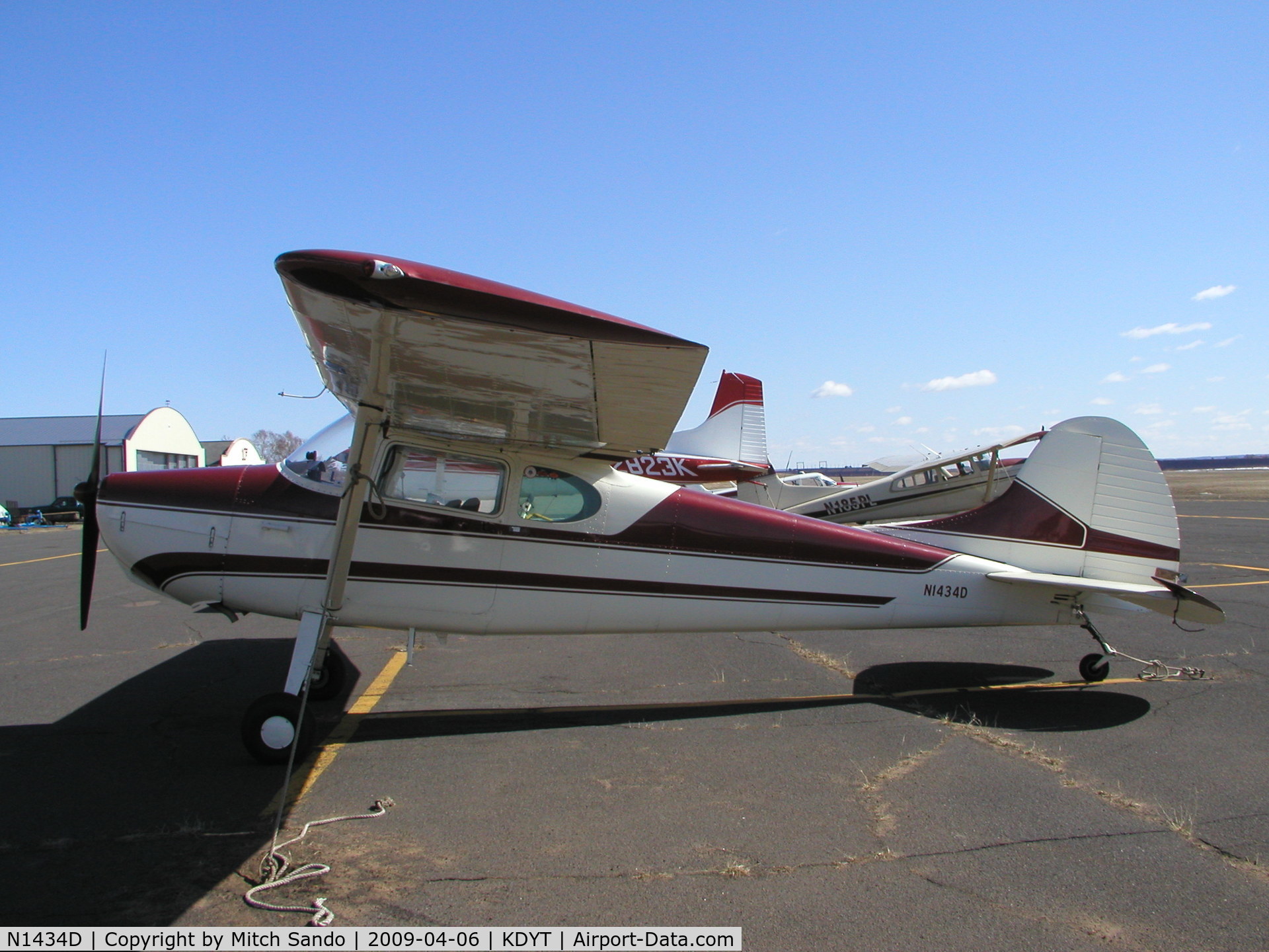 N1434D, 1951 Cessna 170A C/N 20017, Parked on the ramp at Sky Harbor.