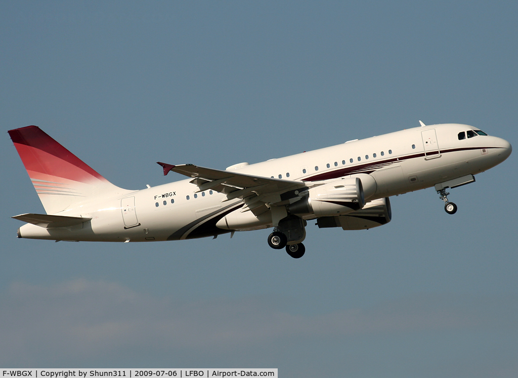 F-WBGX, 2007 Airbus A319-115CJ C/N 3356, Now with complete livery