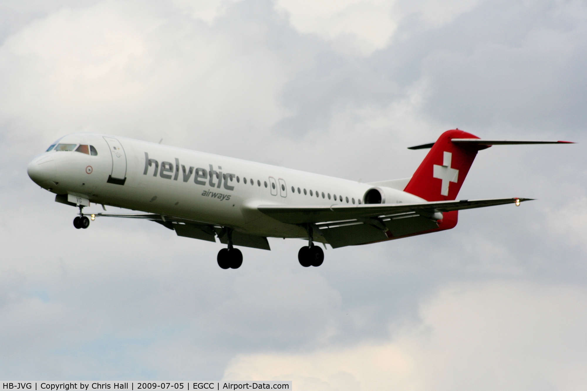 HB-JVG, 1993 Fokker 100 (F-28-0100) C/N 11478, Helvetic Airways