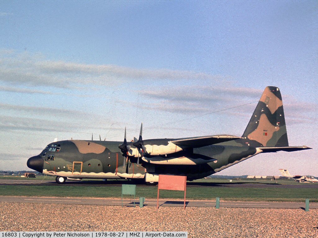 16803, 1978 Lockheed C-130H Hercules C/N 382-4772, C-130H Hercules of 501 Esquadron Portuguese Air Force, support aircraft for the Asas de Portugal display team, at the 1978 Mildenhall Air Fete.
