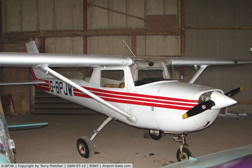 G-BPJW, 1969 Cessna A150K Aerobat C/N A150-0127, Hangared aircraft at Beverley