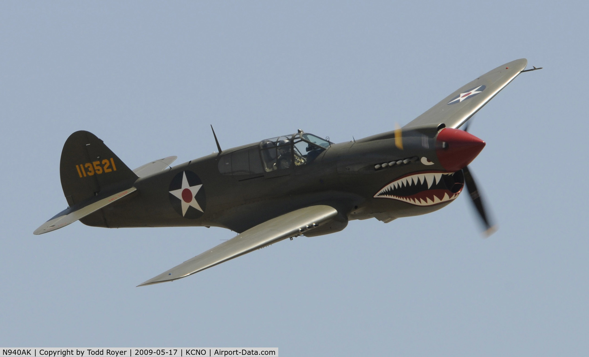 N940AK, 1941 Curtiss P-40E Warhawk C/N 15321, Chino Airshow 2009