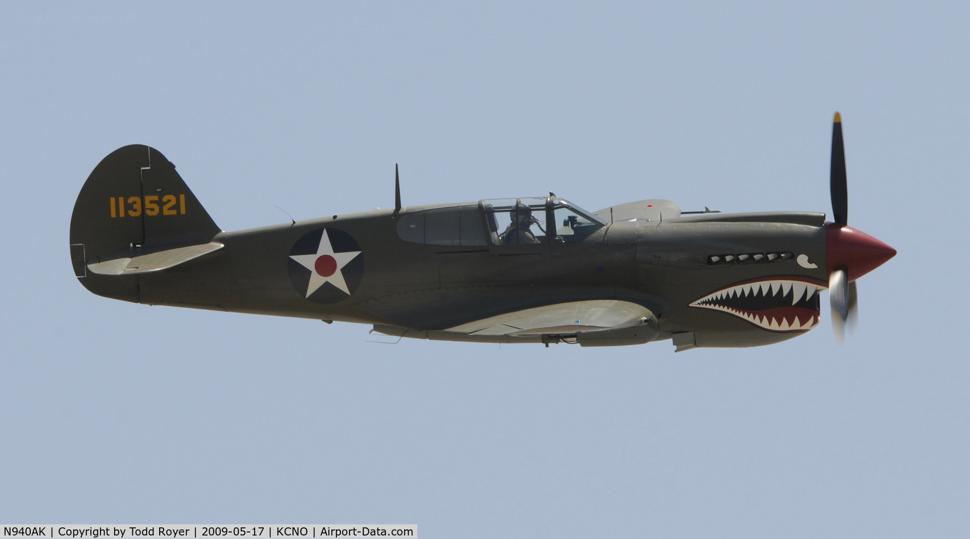 N940AK, 1941 Curtiss P-40E Warhawk C/N 15321, Chino Airshow 2009