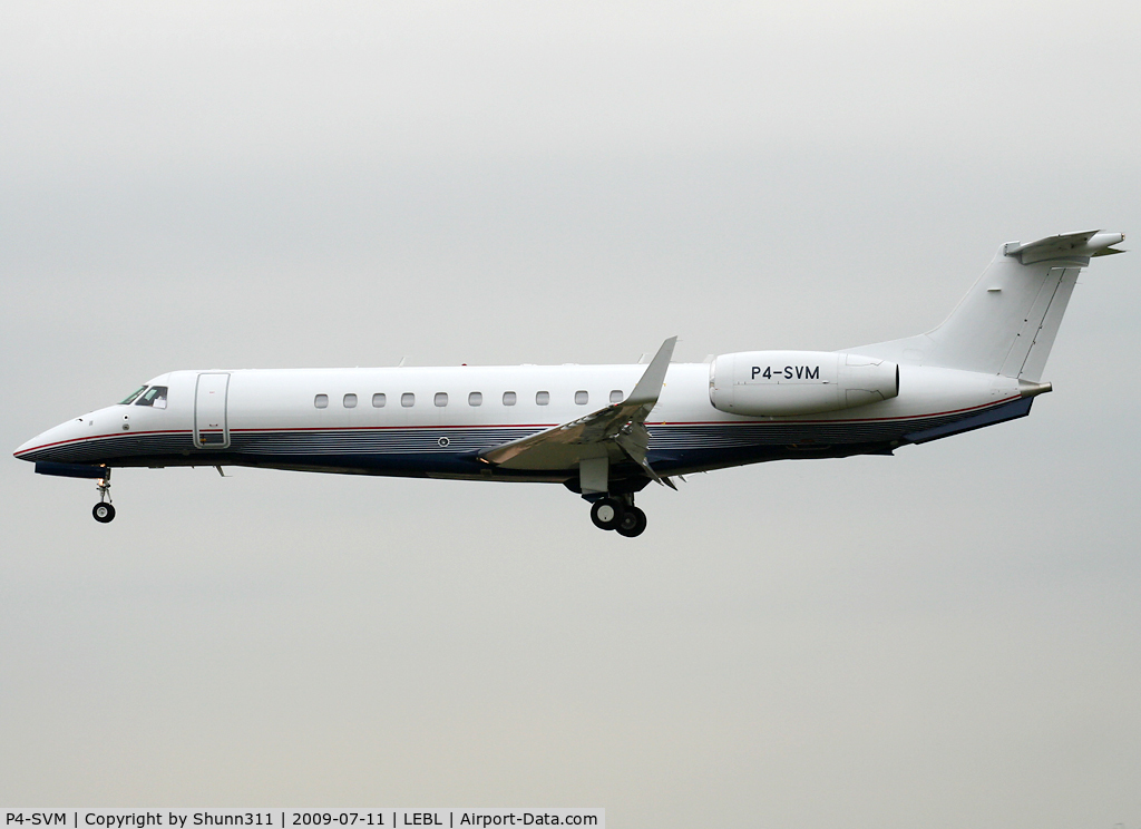 P4-SVM, 2008 Embraer EMB-135BJ Legacy C/N 14501060, Landing rwy 25R