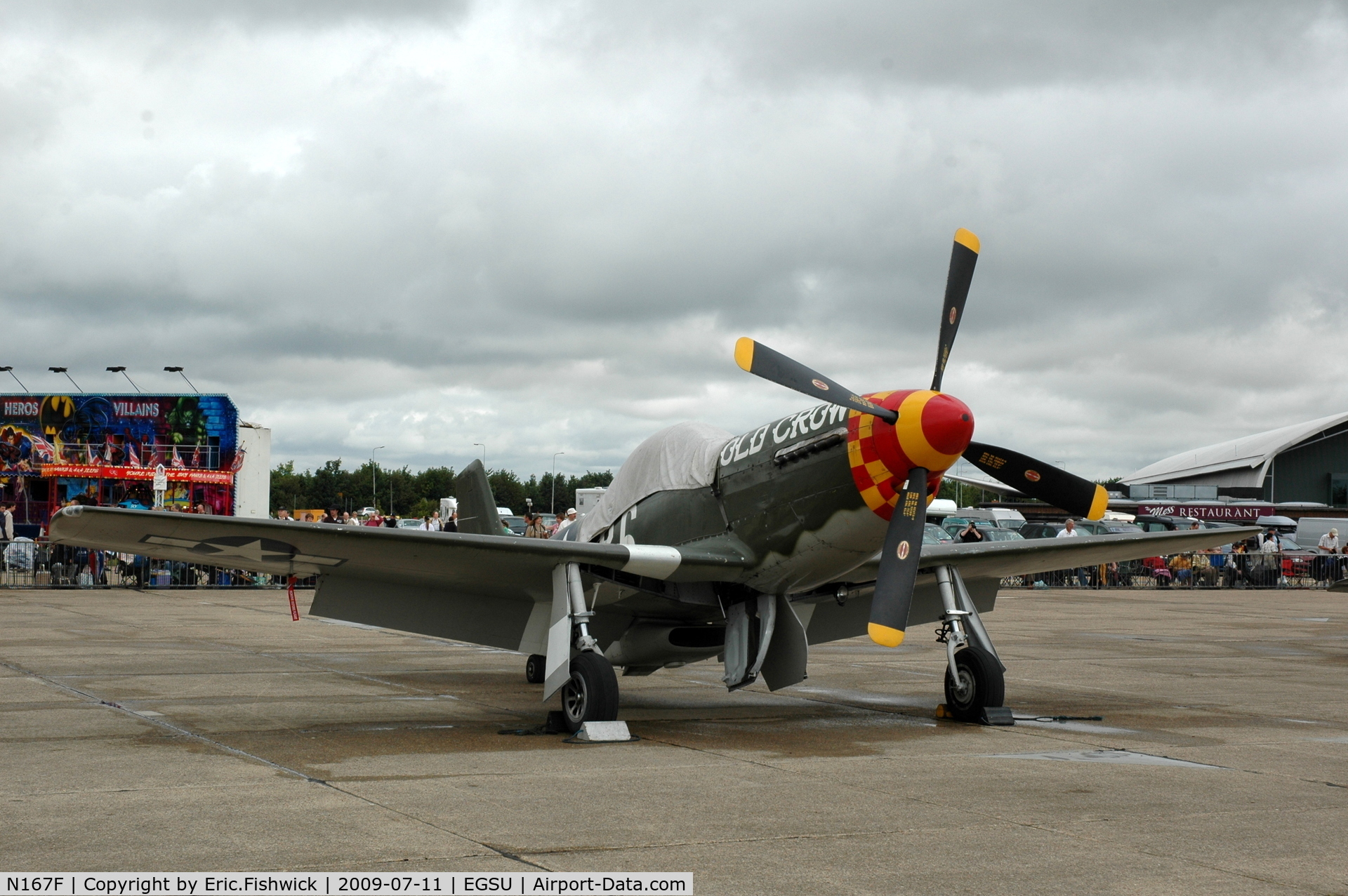 N167F, 1944 North American P-51D Mustang C/N 122-40417, 'Old Crow'  at Duxford Flying Legends Air Show July 09