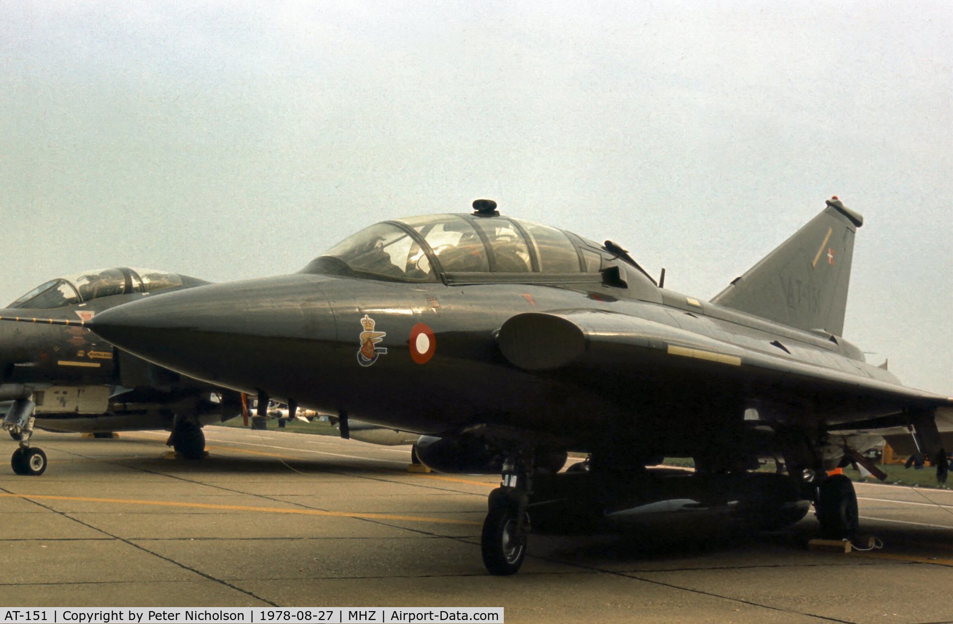 AT-151, 1971 Saab TF-35 Draken C/N 35-1151, Sk-35XD Draken of Esk 729 of the Royal Danish Air Force at the 1978 Mildenhall Air Fete.
