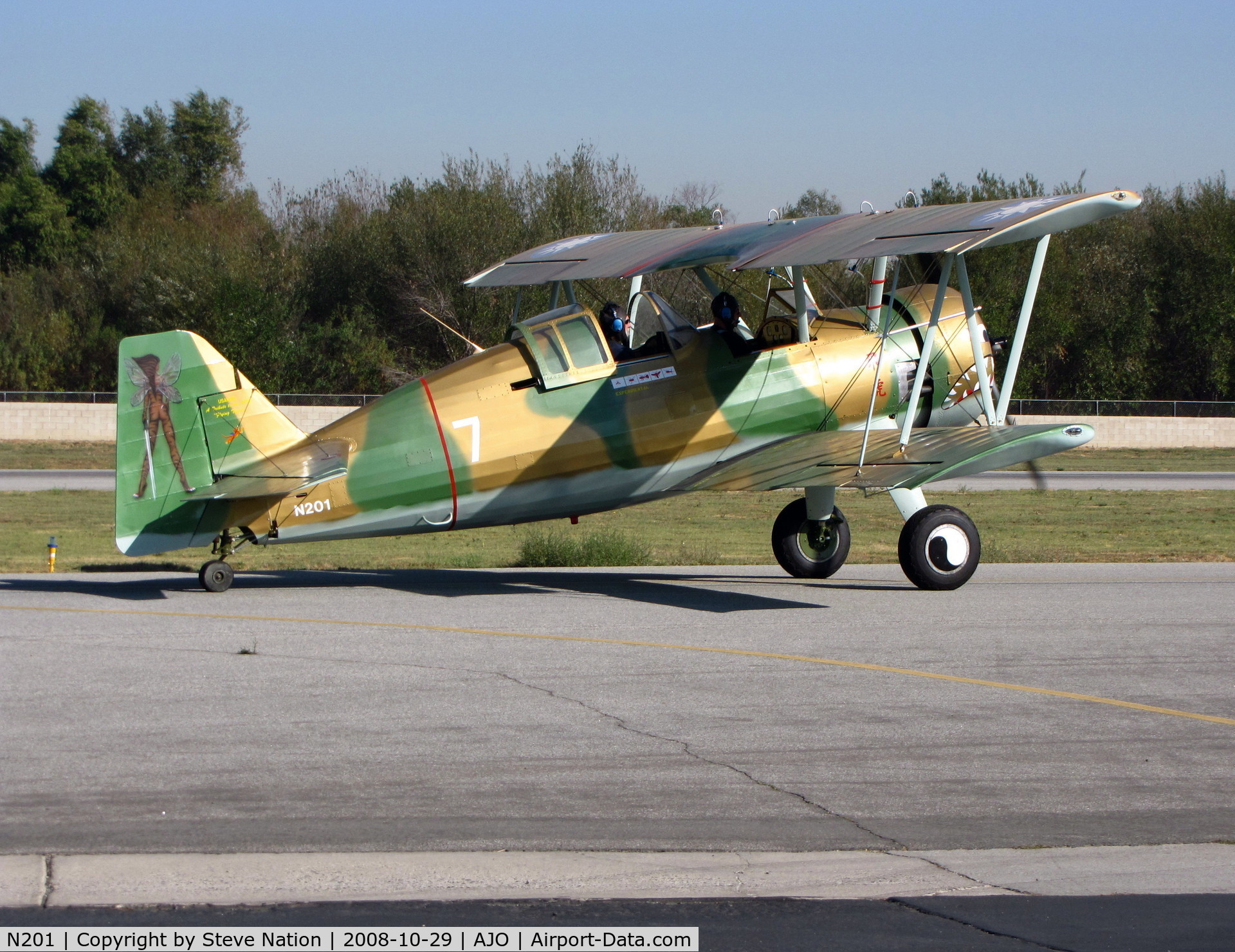 N201, 2008 Irwin Gary Tigerhawk C/N 3, Flying Tigers markings on 2008 Irwin Gary TIGERHAWK taxiing @ 