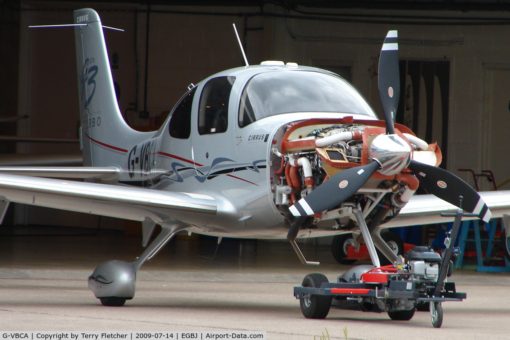 G-VBCA, 2007 Cirrus SR22 G3 Turbo C/N 2656, Cirrus SR22 on maintenance  at Gloucestershire (Staverton) Airport