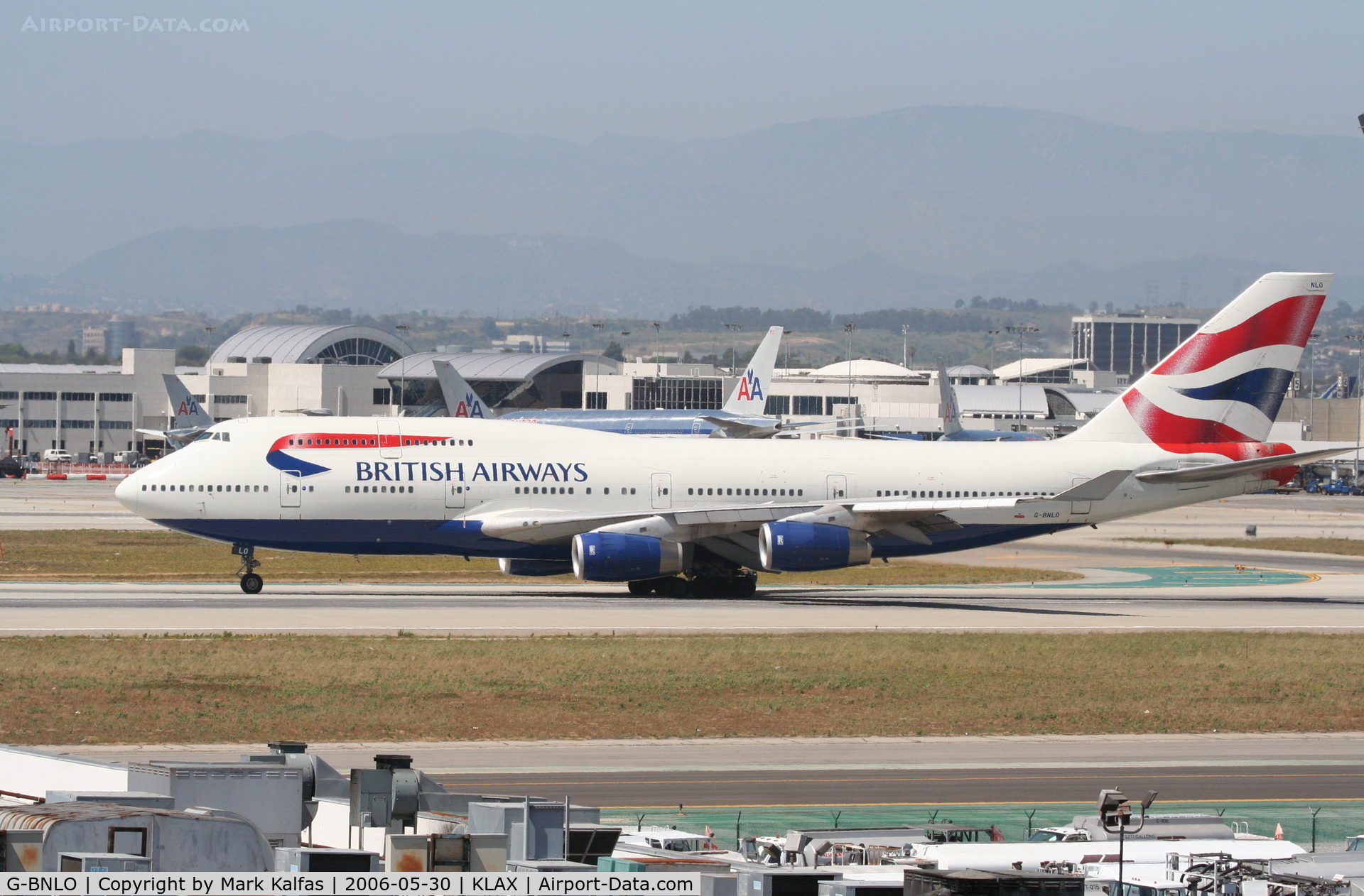 G-BNLO, 1990 Boeing 747-436 C/N 24057, British Airways 747-436, G-BNLO arriving KLAX 25L from London