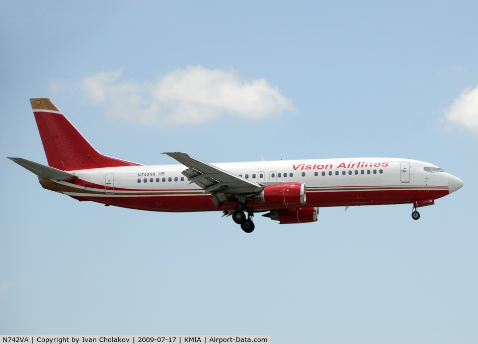 N742VA, 1990 Boeing 737-448 C/N 24773, Charter airline