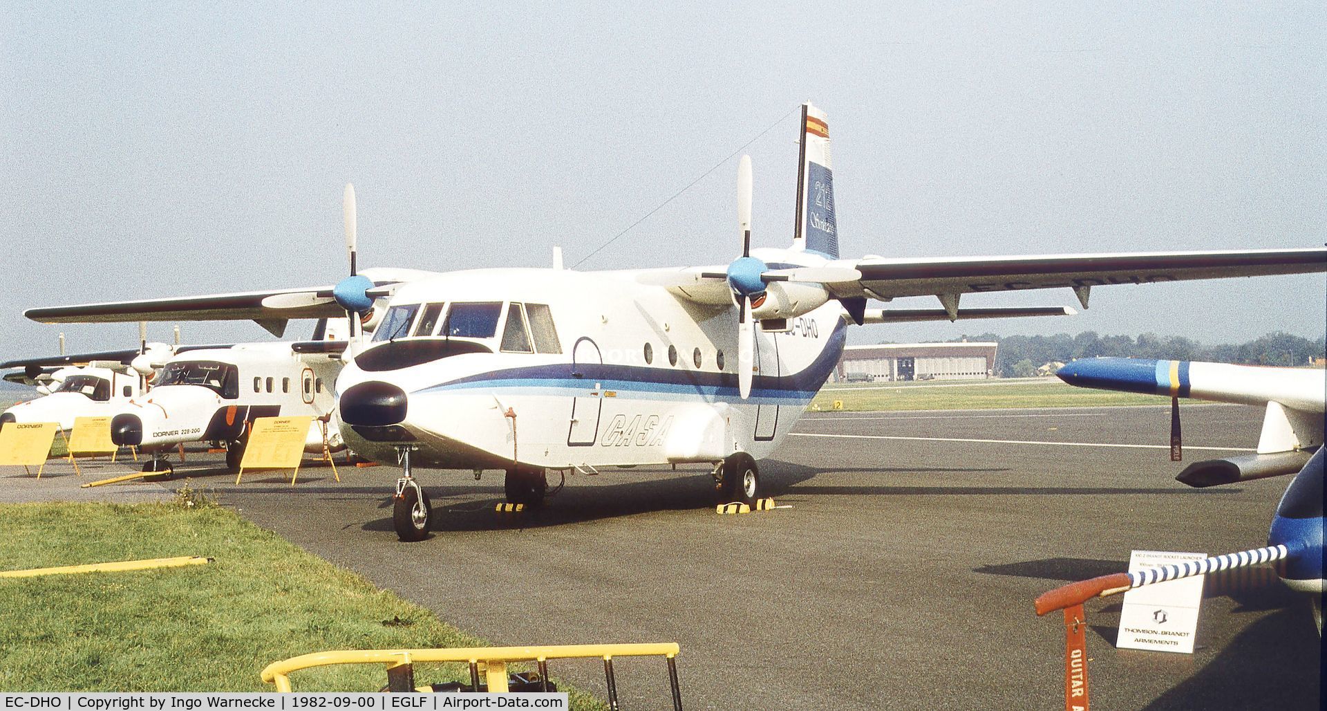 EC-DHO, 1979 CASA C-212-100 Aviocar C/N 139, CASA C-212-100 Aviocar at Farnborough International 1982