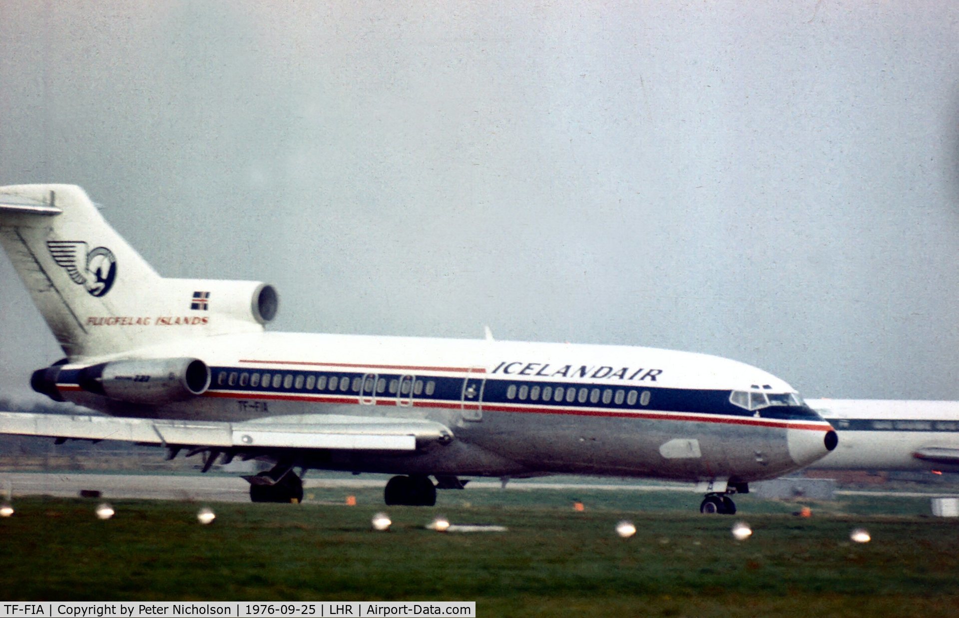 TF-FIA, 1968 Boeing 727-185C C/N 19826, Boeing 727 of Icelandair at London Heathrow in the Summer of 1976.