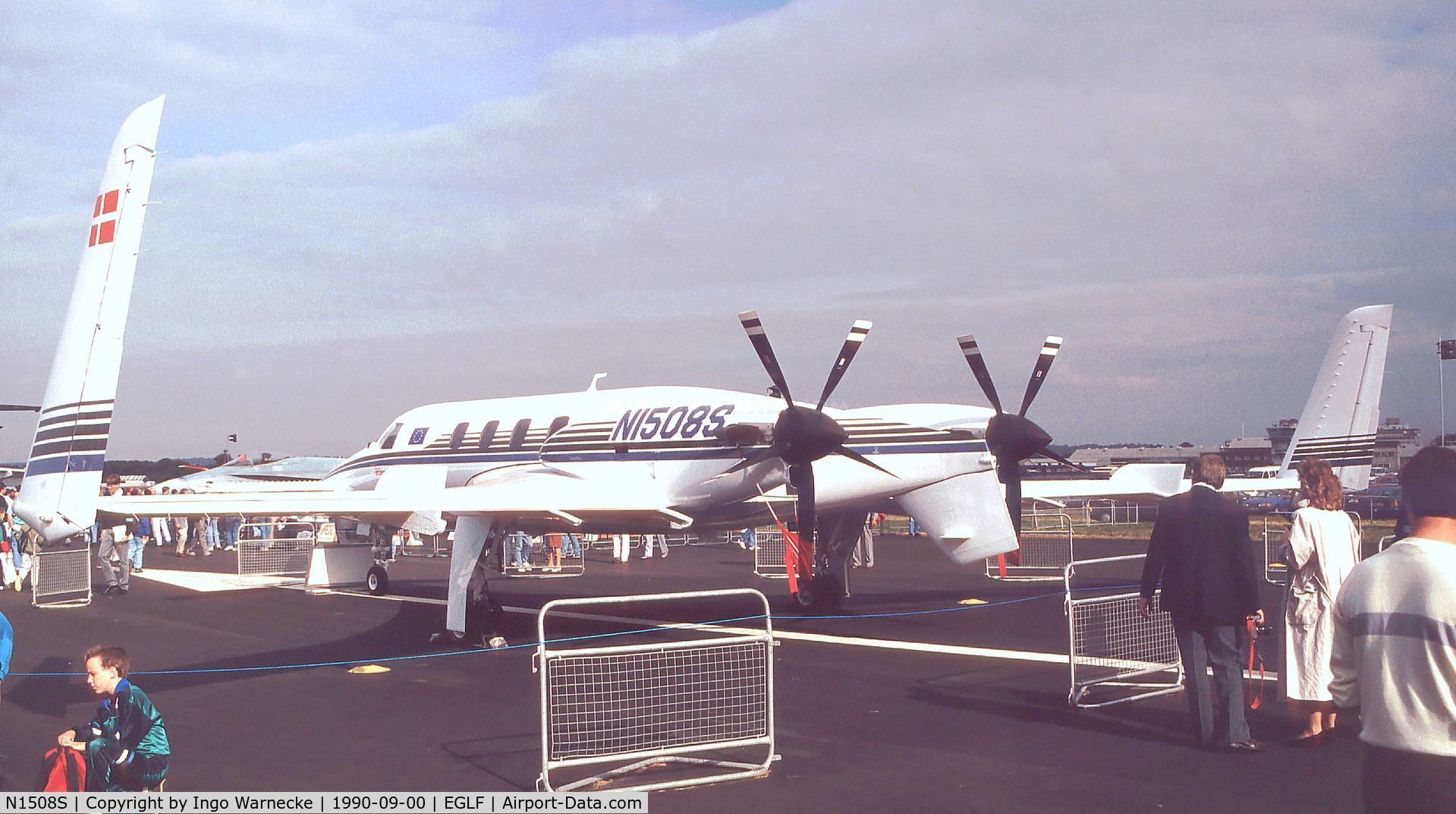 N1508S, 1990 Beechcraft 2000 Starship C/N NC-8, Beechcraft 2000 Starship 1 at Farnborough International 1990