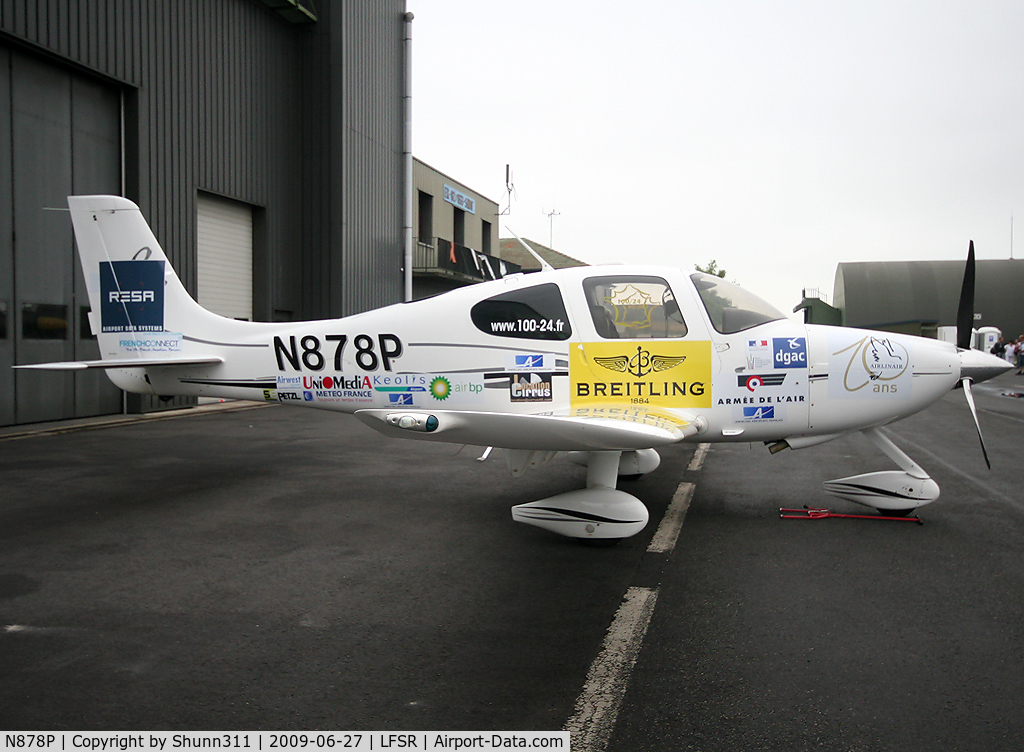 N878P, 2005 Cirrus SR22 GTS C/N 1488, Displayed during last LFSR Airshow...
