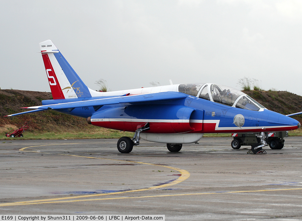 E169, Dassault-Dornier Alpha Jet E C/N E169, Used as a demo during LFBC Airshow 2009... New logo on tail