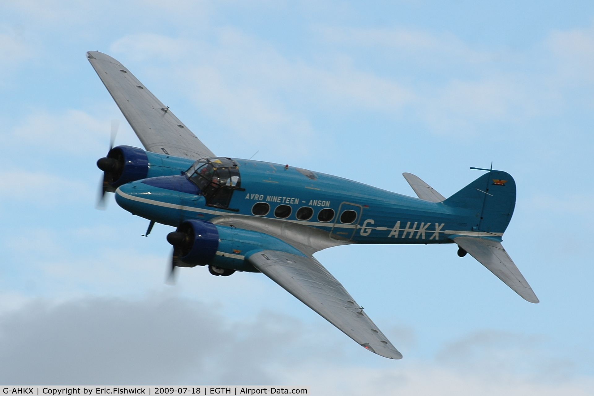 G-AHKX, 1946 Avro 652A Anson C.19 Series 2 C/N 1333, 43. The Anson at Shuttleworth Evening Air Display July 09