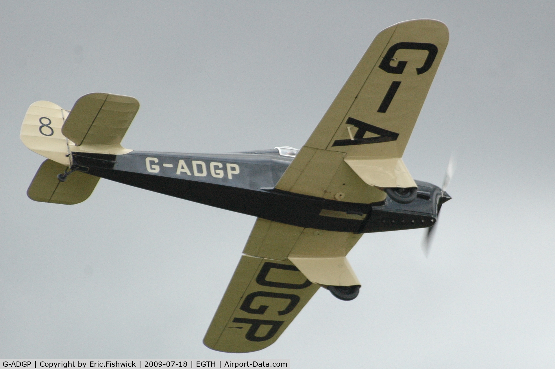 G-ADGP, 1935 Miles M.2L Hawk Speed Six C/N 160, 44. G-ADGP at Shuttleworth Evening Air Display July 09