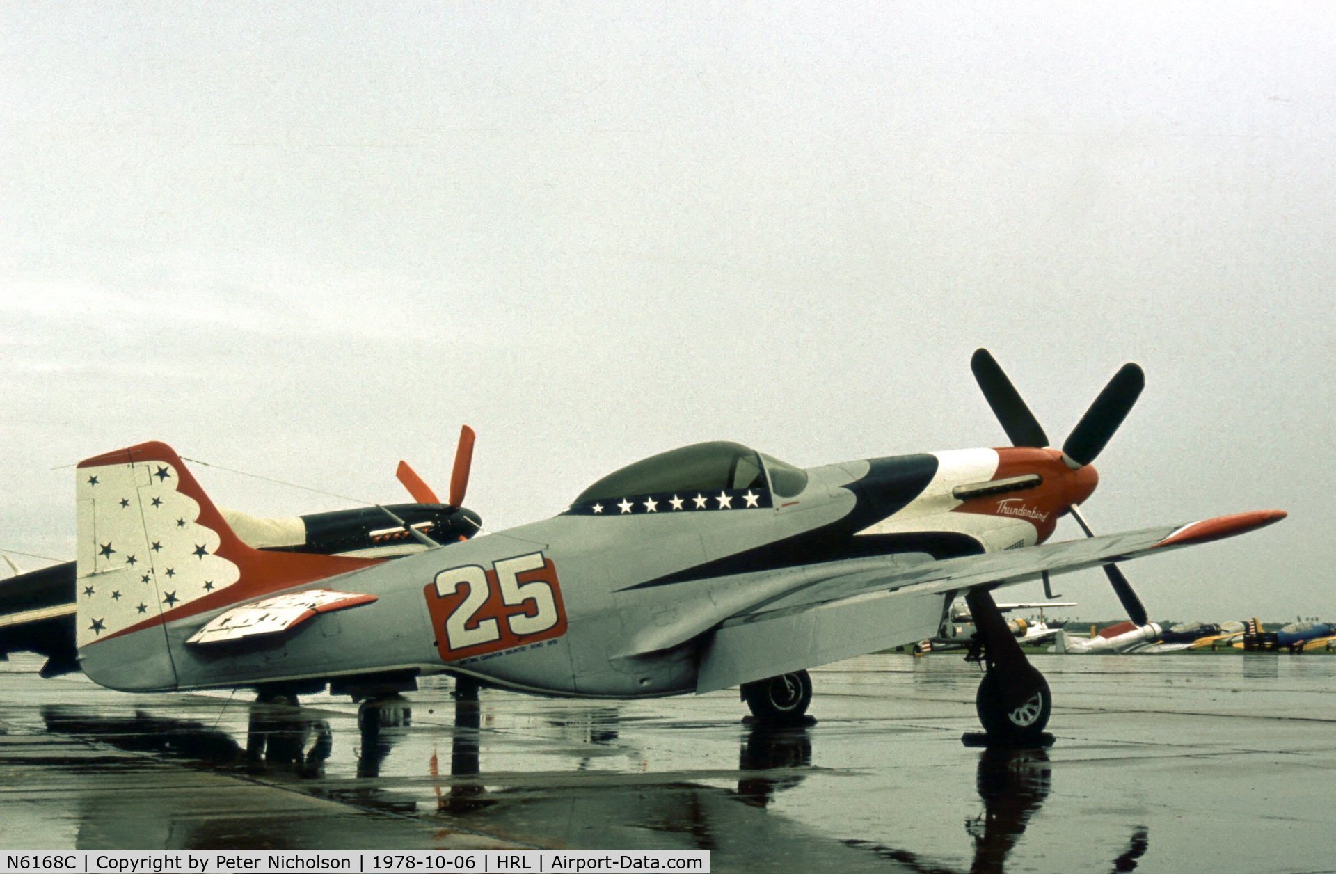 N6168C, 1944 North American P-51D Mustang C/N 44-73704, As NL6168C this Mustang was present at the 1978 Confederate Air Force Airshow at Harlingen.