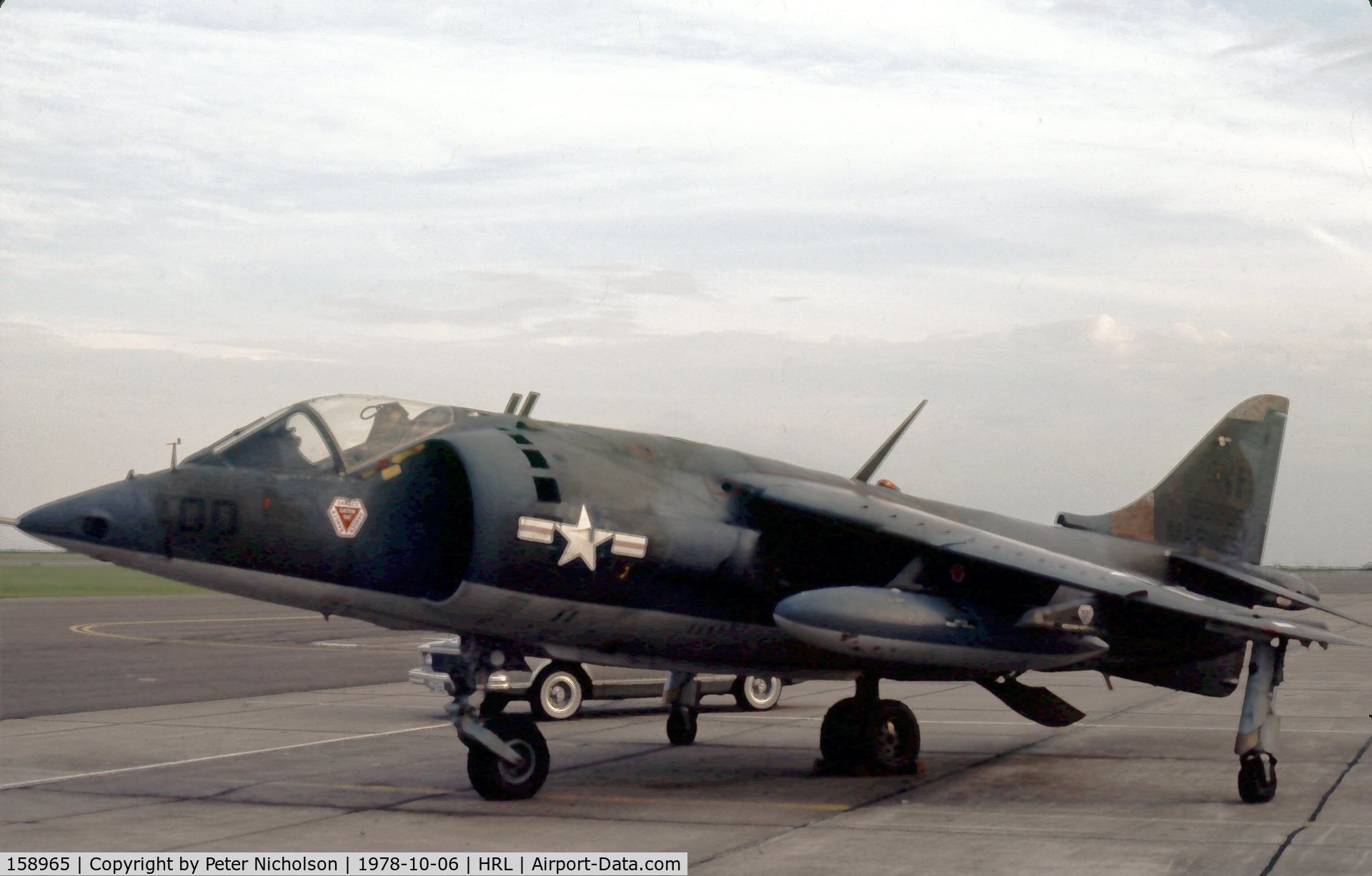 158965, Hawker Siddeley AV-8A Harrier C/N 712124, AV-8A Harrier of VMA-513 at the 1978 Confederate Air Force Airshow at Harlingen.