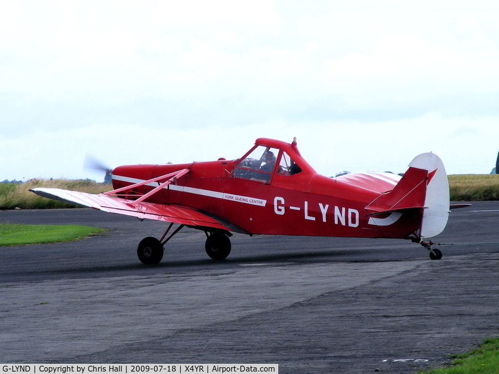 G-LYND, 1963 Piper PA-25-235 Pawnee C/N 25-6309, at the York Gliding Centre, Rufford. Previous ID: SE-IXU