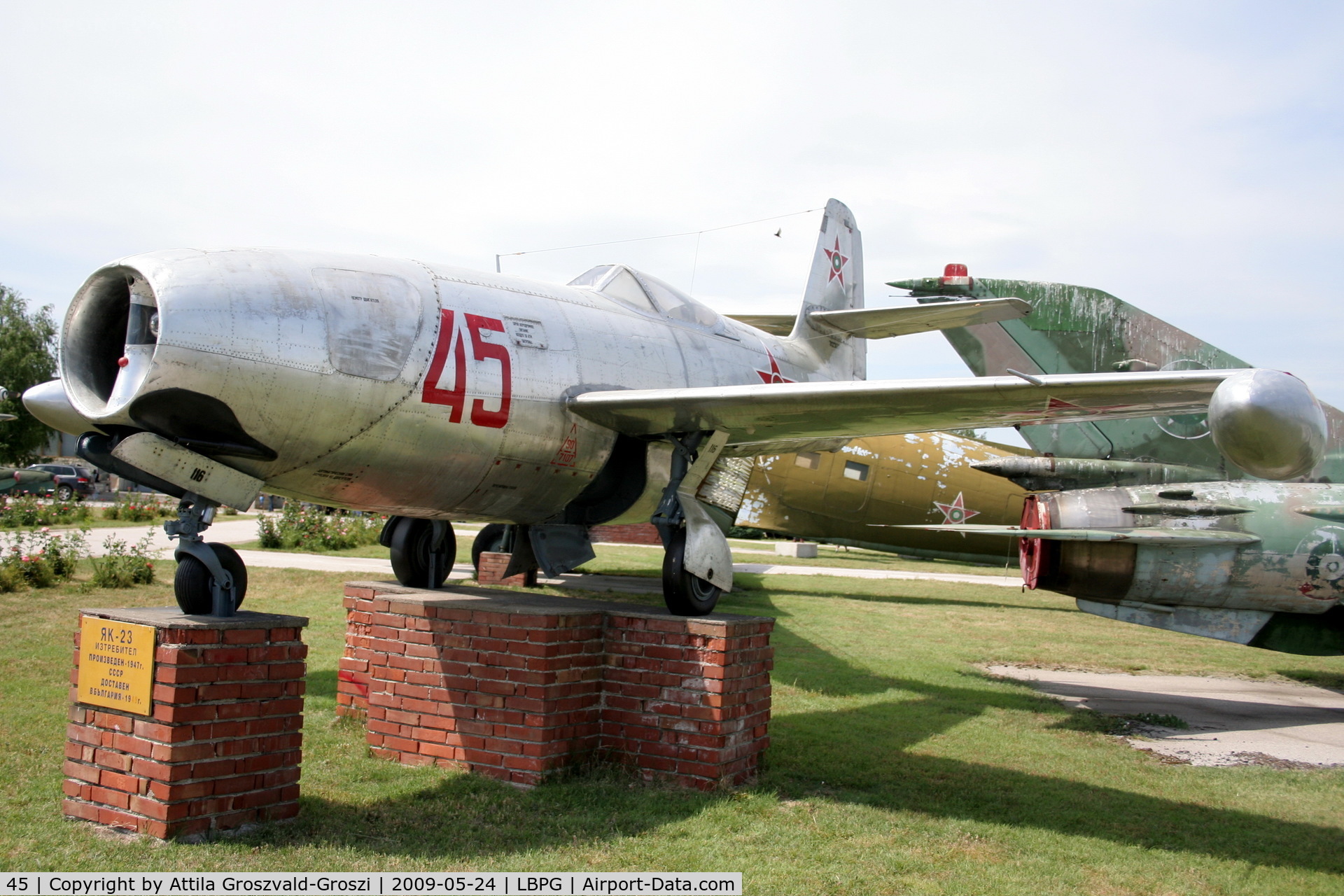 45, Yakovlev Yak-23 C/N 116, Bulgarian Museum of Aviation, Plovdiv-Krumovo (LBPG).
