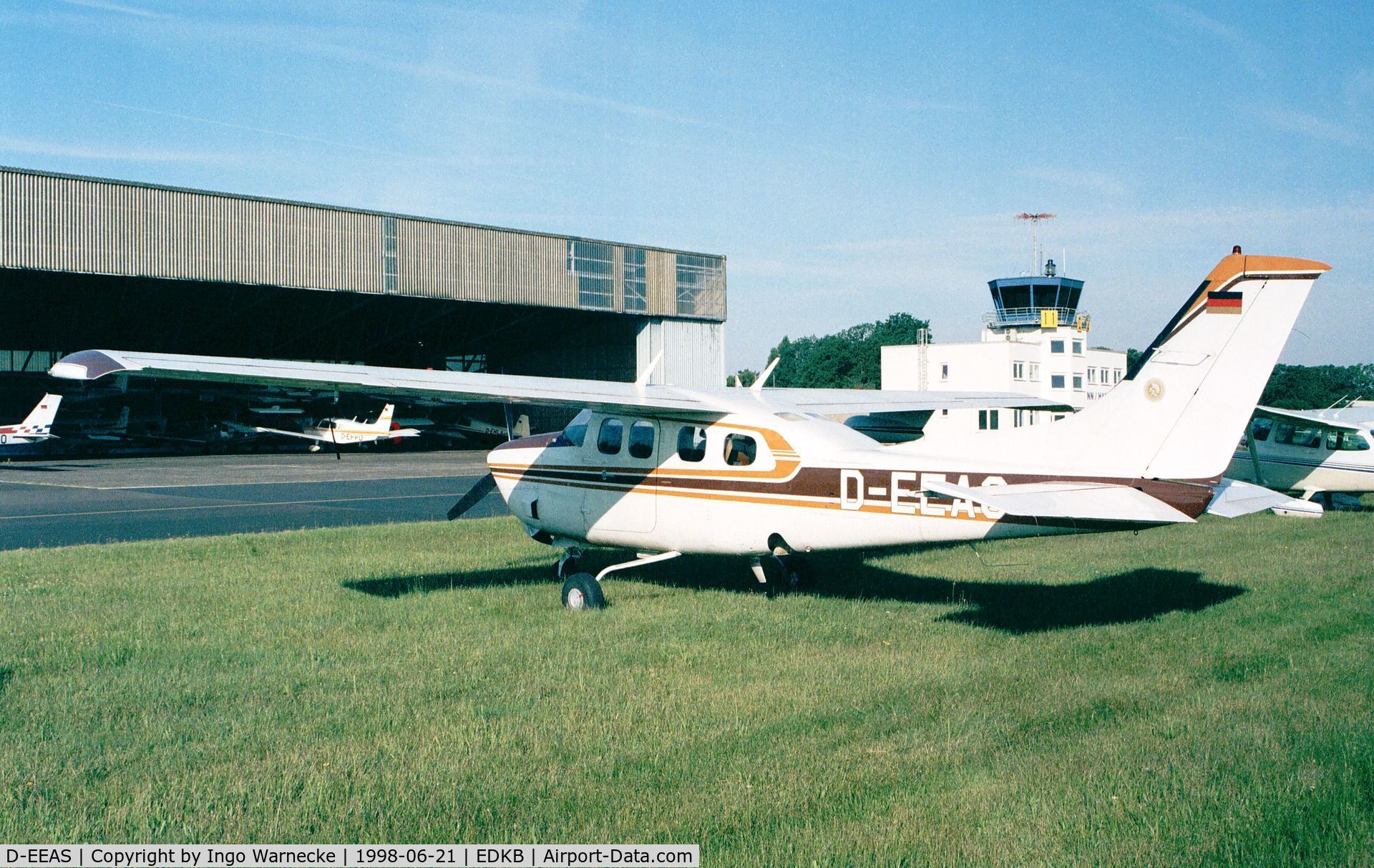 D-EEAS, 1979 Cessna P210N Pressurised Centurion C/N P21000328, Cessna P210N Pressurised Centurion at Bonn-Hangelar airfield