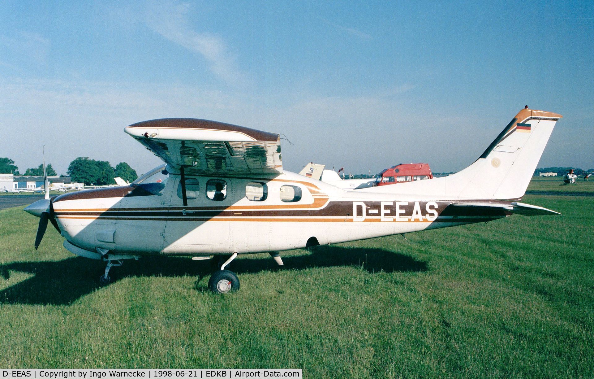 D-EEAS, 1979 Cessna P210N Pressurised Centurion C/N P21000328, Cessna P210N Pressurised Centurion at Bonn-Hangelar airfield
