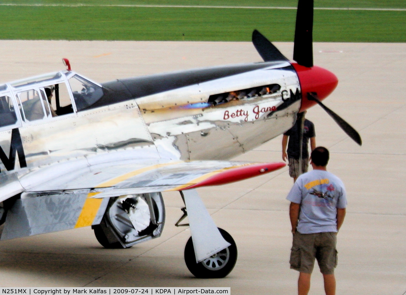 N251MX, 1943 North American P-51C-10 Mustang C/N 103-22730, North American P-51C-10, NL251MX starting up KDPA