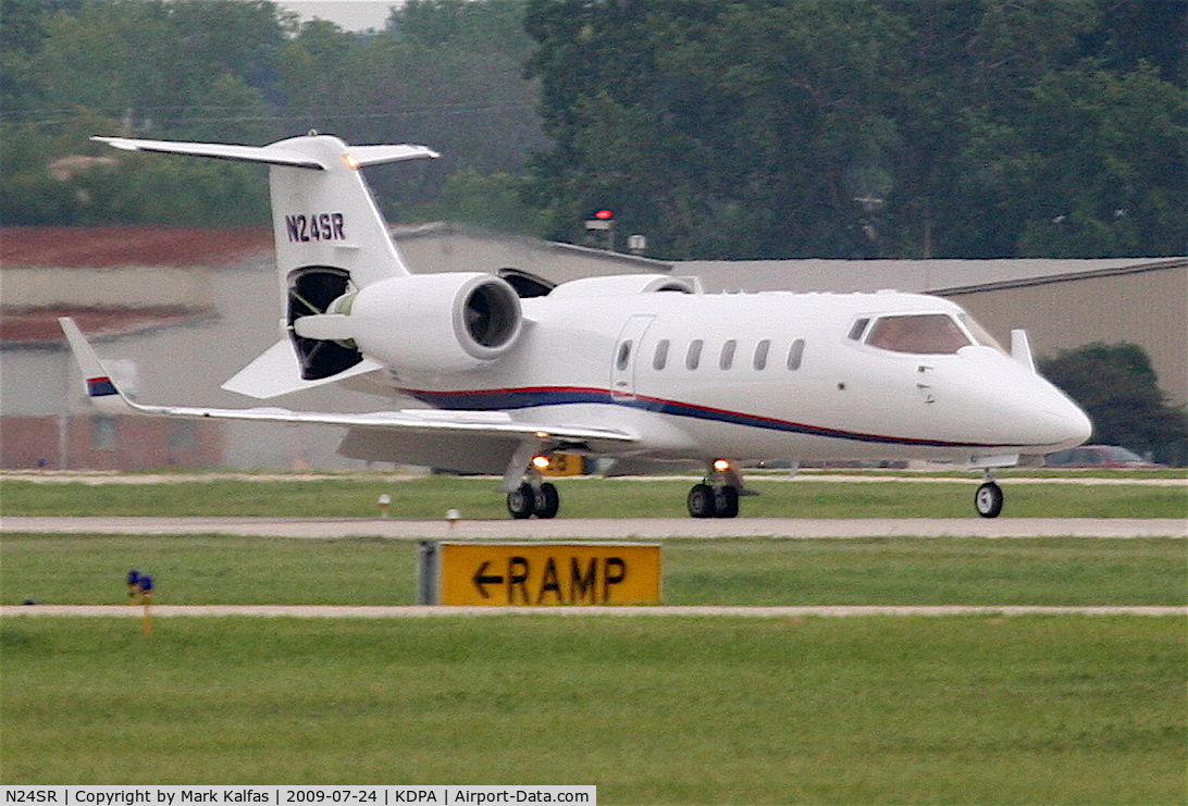 N24SR, 2001 Learjet 60 C/N 234, Sears Roebuck Learjet 60, arriving 20R KDPA after a trip from KAVL