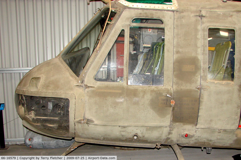 66-16579, 1967 Bell UH-1H Iroquois C/N 8773, Exhibited in the International Helicopter Museum , Weston-Super Mare , Somerset , United Kingdom