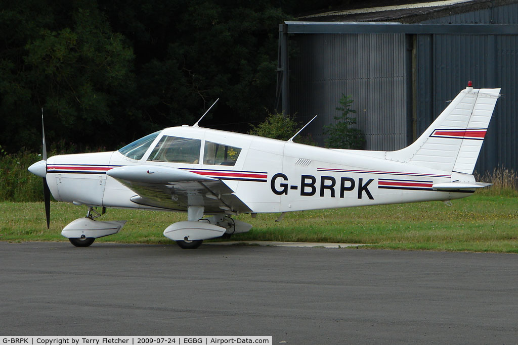 G-BRPK, 1972 Piper PA-28-140 Cherokee C/N 28-7325070, at Leicester on 2009 Homebuild Fly-In day