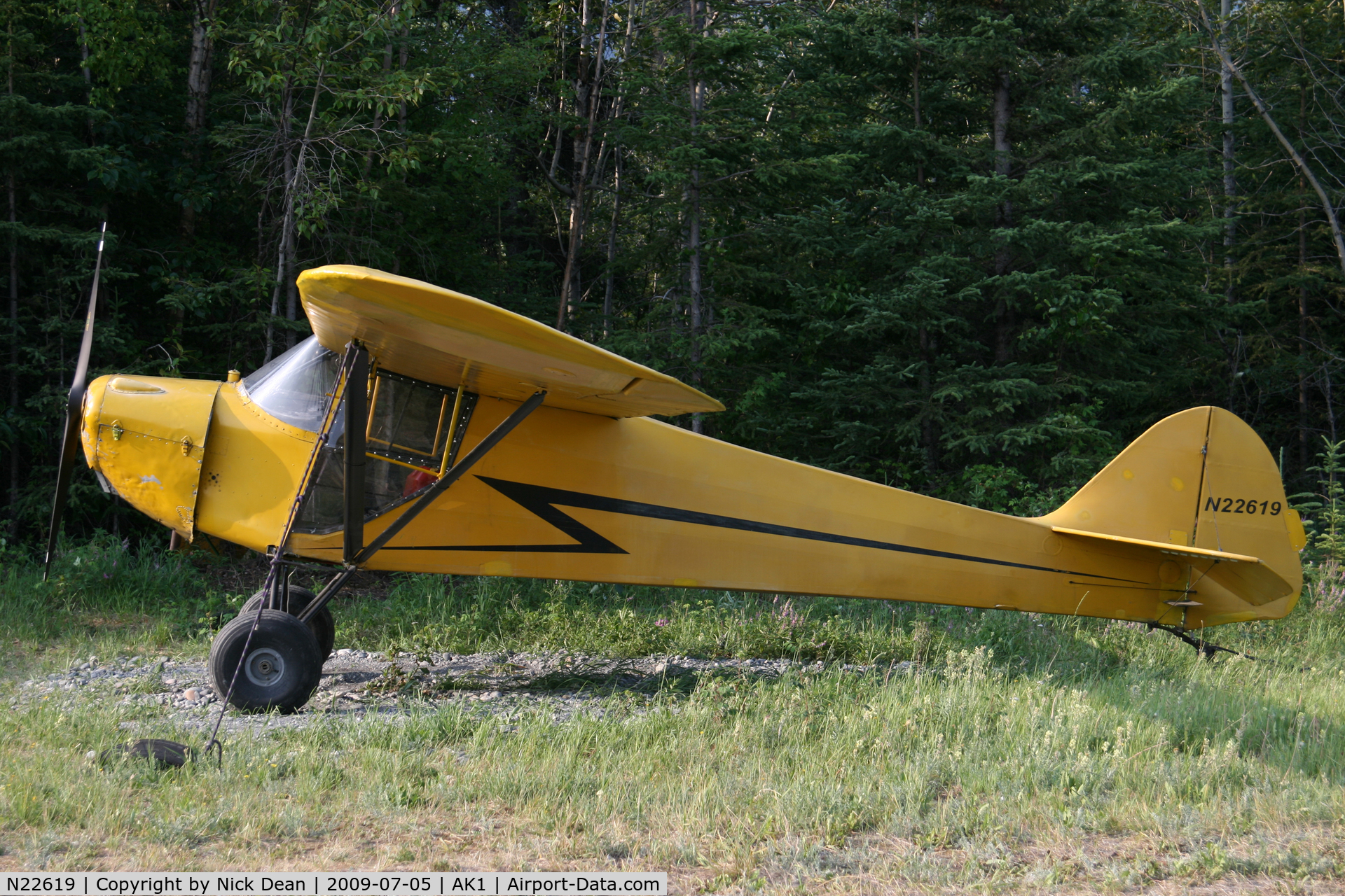 N22619, 1939 Taylorcraft BL-65 (L-2F) C/N 1267, AK1