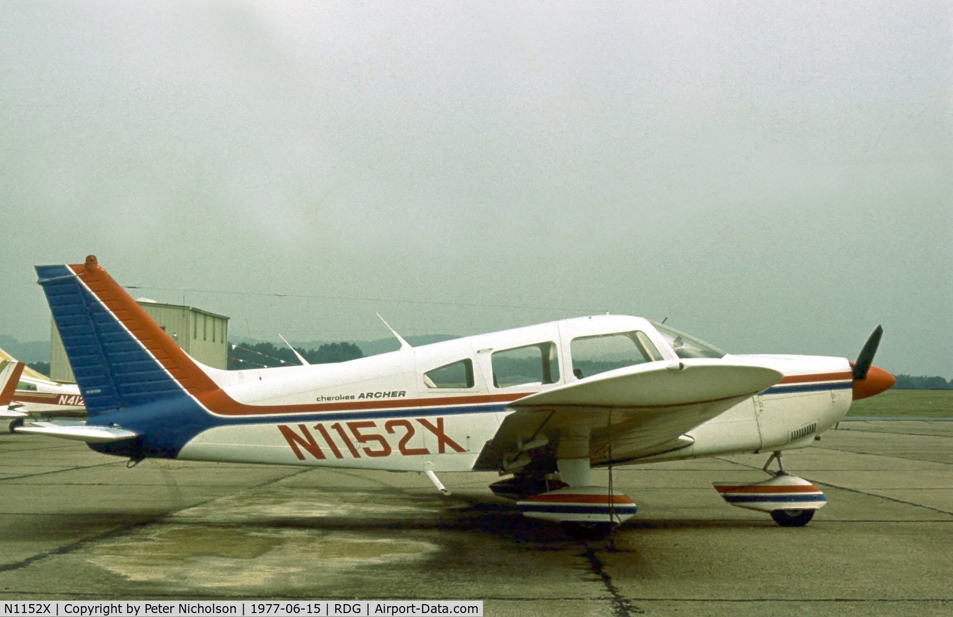 N1152X, 1975 Piper PA-28-180 C/N 28-7505216, This Cherokee Archer was present at the 1977 Reading Airshow.