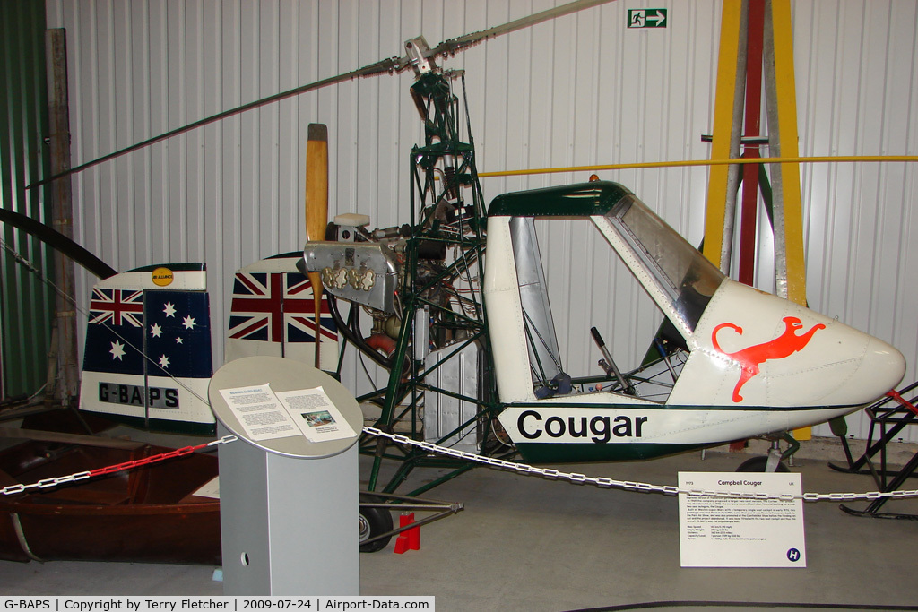 G-BAPS, 1973 Campbell Cougar C/N CA-6000, 1973 Campbell Cougar - Exhibited at  the International Helicopter Museum , Weston-Super Mare , Somerset , United Kingdom