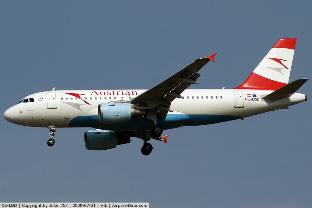 OE-LDD, 2005 Airbus A319-112 C/N 2416, Austrian Airlines Airbus A319-112