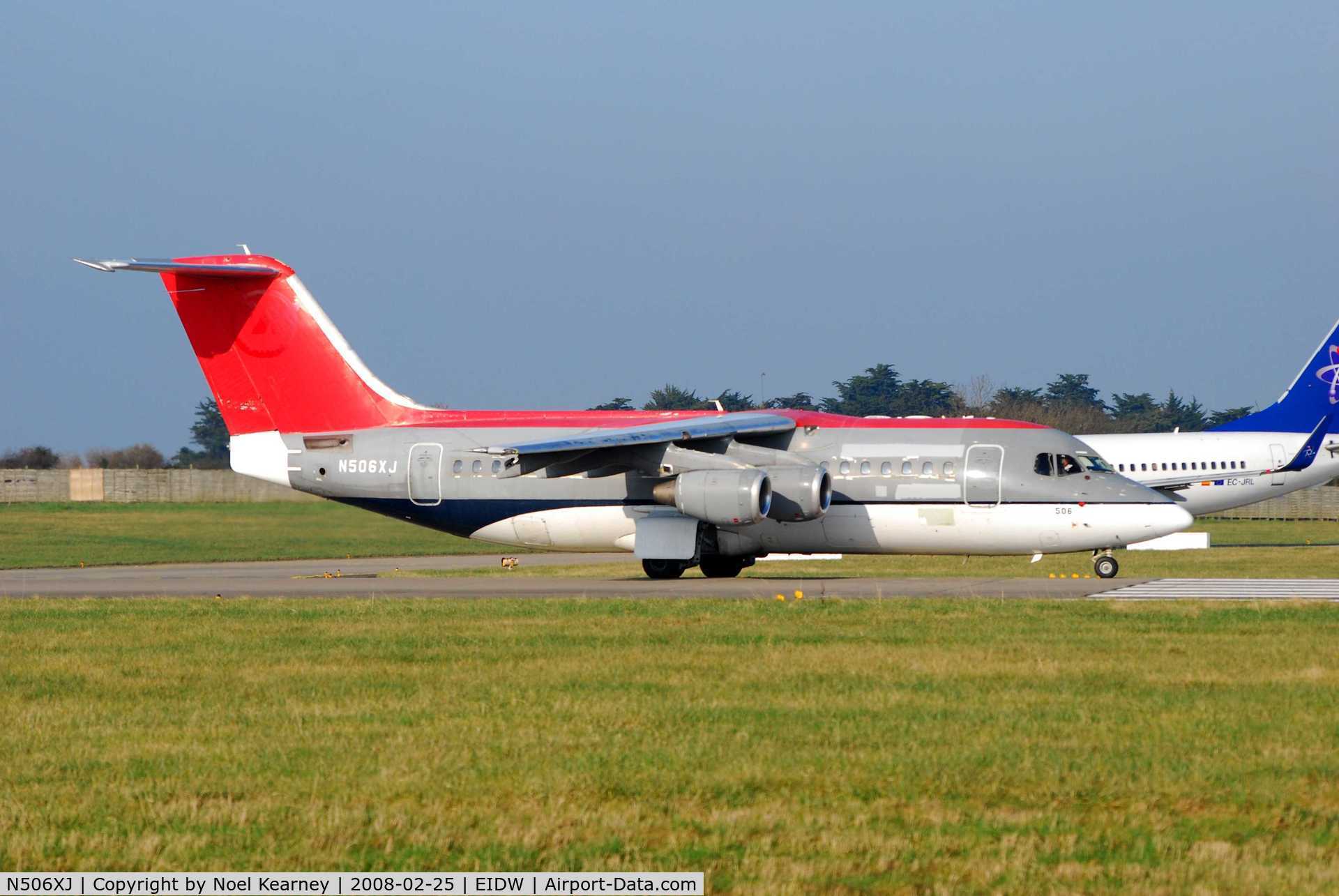 N506XJ, 1997 British Aerospace Avro 146-RJ85A C/N E2314, Departing off Rwy 10