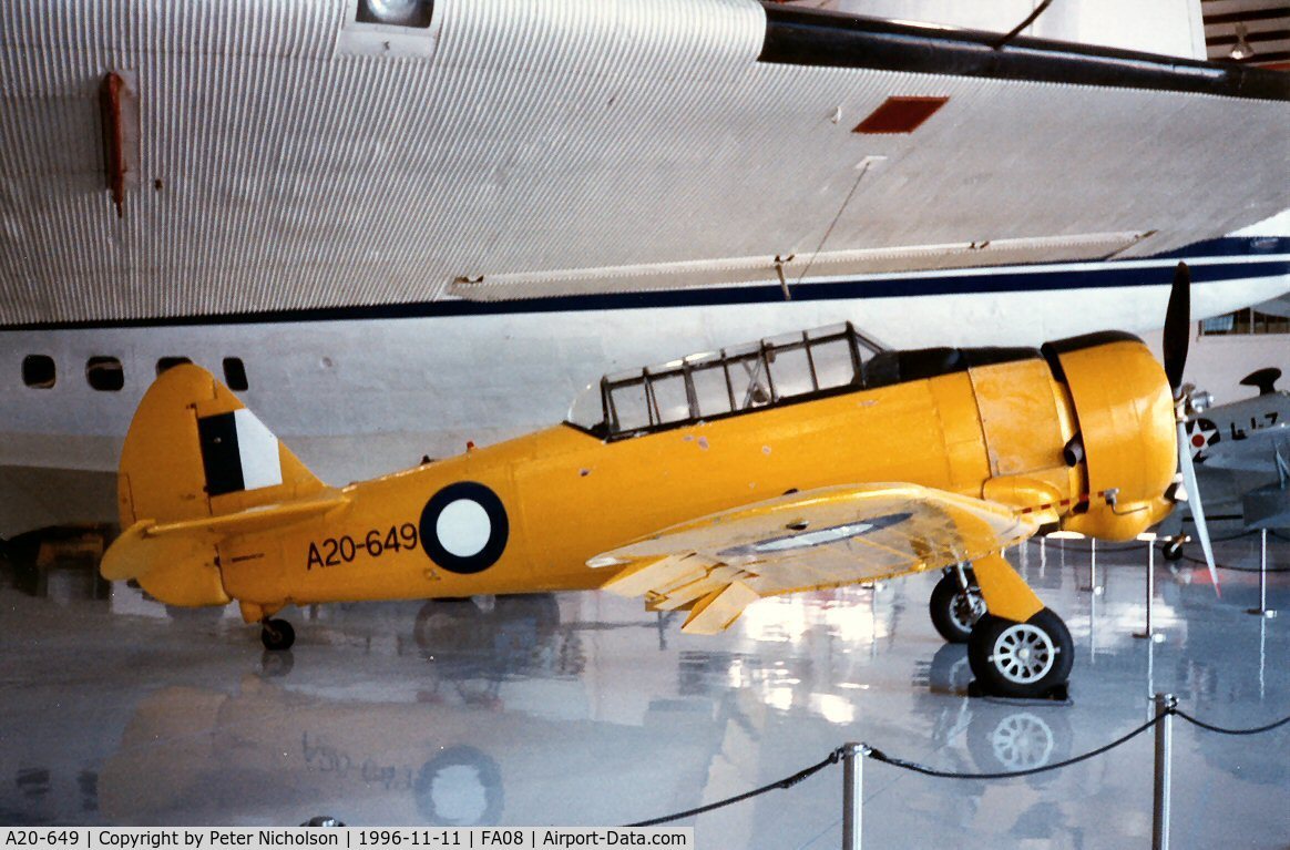 A20-649, 1944 Commonwealth CA-16 Wirraway C/N 1101, Wirraway A20-649 as seen at the Fantasy of Flight Museum, Polk City in November 1996.