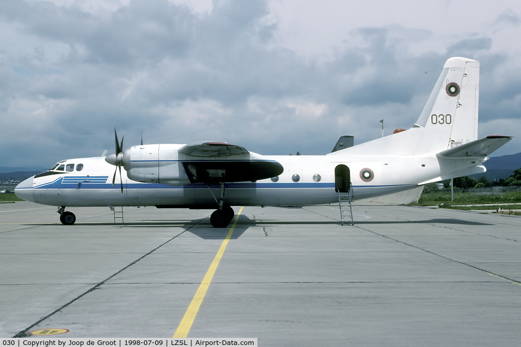 030, 1973 Antonov An-24RV C/N 3709008, Nowadays the Bulgarian air force has no An-24's on strength anymore. This aircraft was sold in 2000 as LZ-CBB.