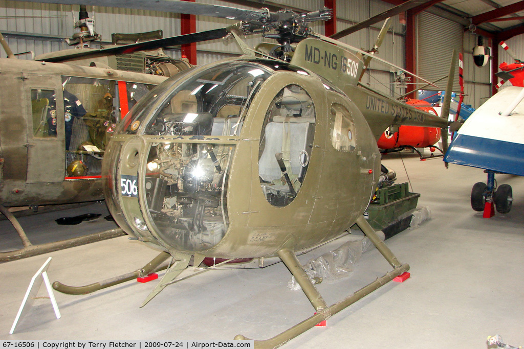 67-16506, 1963 Hughes OH-6A Cayuse C/N 0891, Hughes YOH-6A Cayuse - Exhibited in the International Helicopter Museum , Weston-Super Mare , Somerset , United Kingdom