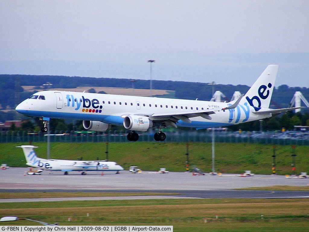 G-FBEN, 2008 Embraer 195LR (ERJ-190-200LR) C/N 19000213, flybe