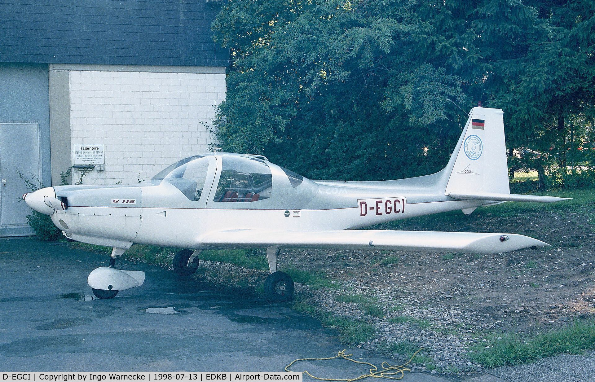 D-EGCI, 1987 Grob G-115A C/N 8015, Grob G.115A at Bonn-Hangelar airfield