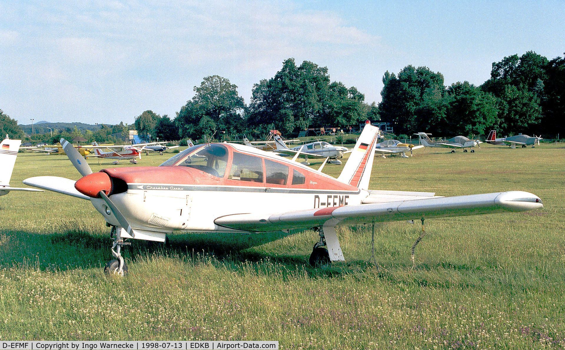 D-EFMF, 1967 Piper PA-28R-180 Cherokee Arrow C/N 28R-30184, Piper PA-28R-180 Cherokee Arrow at Bonn-Hangelar airfield