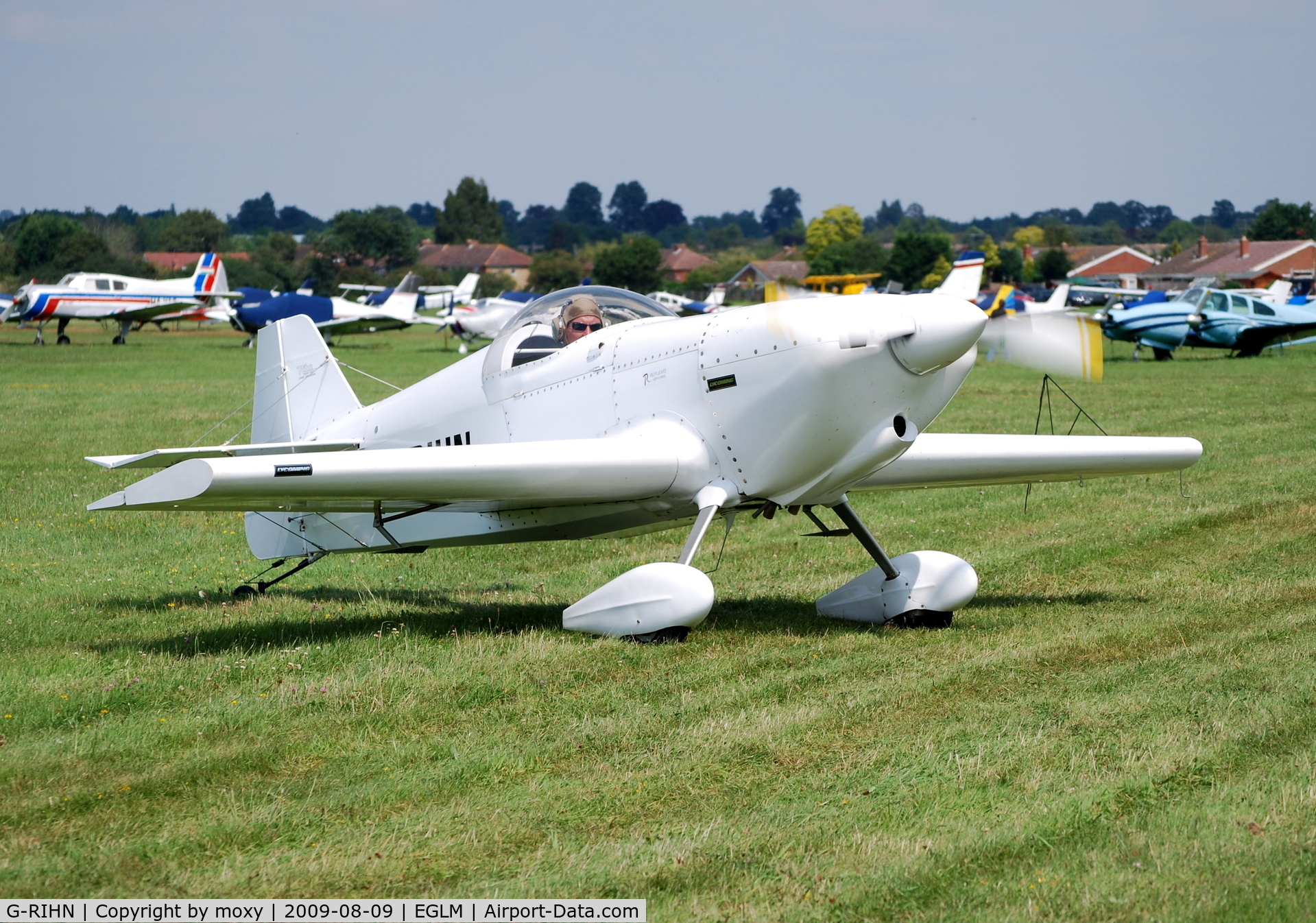 G-RIHN, 2004 Rihn DR-107 One Design C/N PFA 264-14201, DR107 ONE DESIGN after splendid aerobatic display at White Waltham